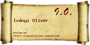 Iványi Olivér névjegykártya